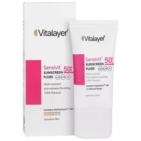 فلوئید ضد آفتاب SPF50 پوست حساس ویتالیر